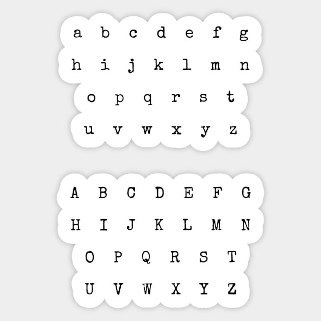 Typewriter Letter Alphabet Typewriter Sticker TeePublic